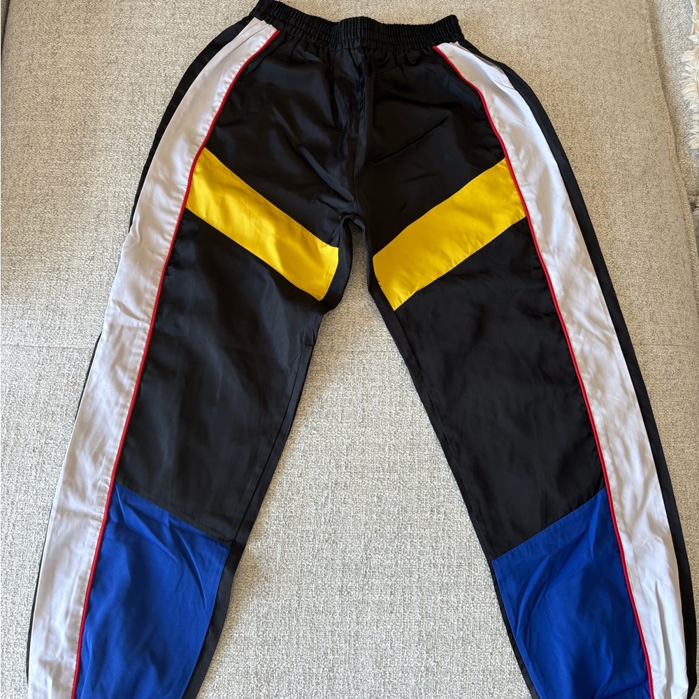 Colorblock parachute pants